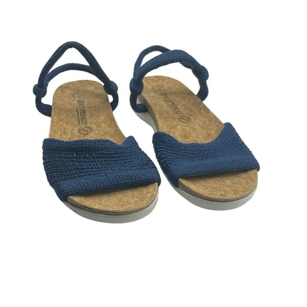 Fabulous Arcopedico Arenal Denim Sandals Shoes Cork Footbed Comfort Orthopedic - Picture 4 of 13